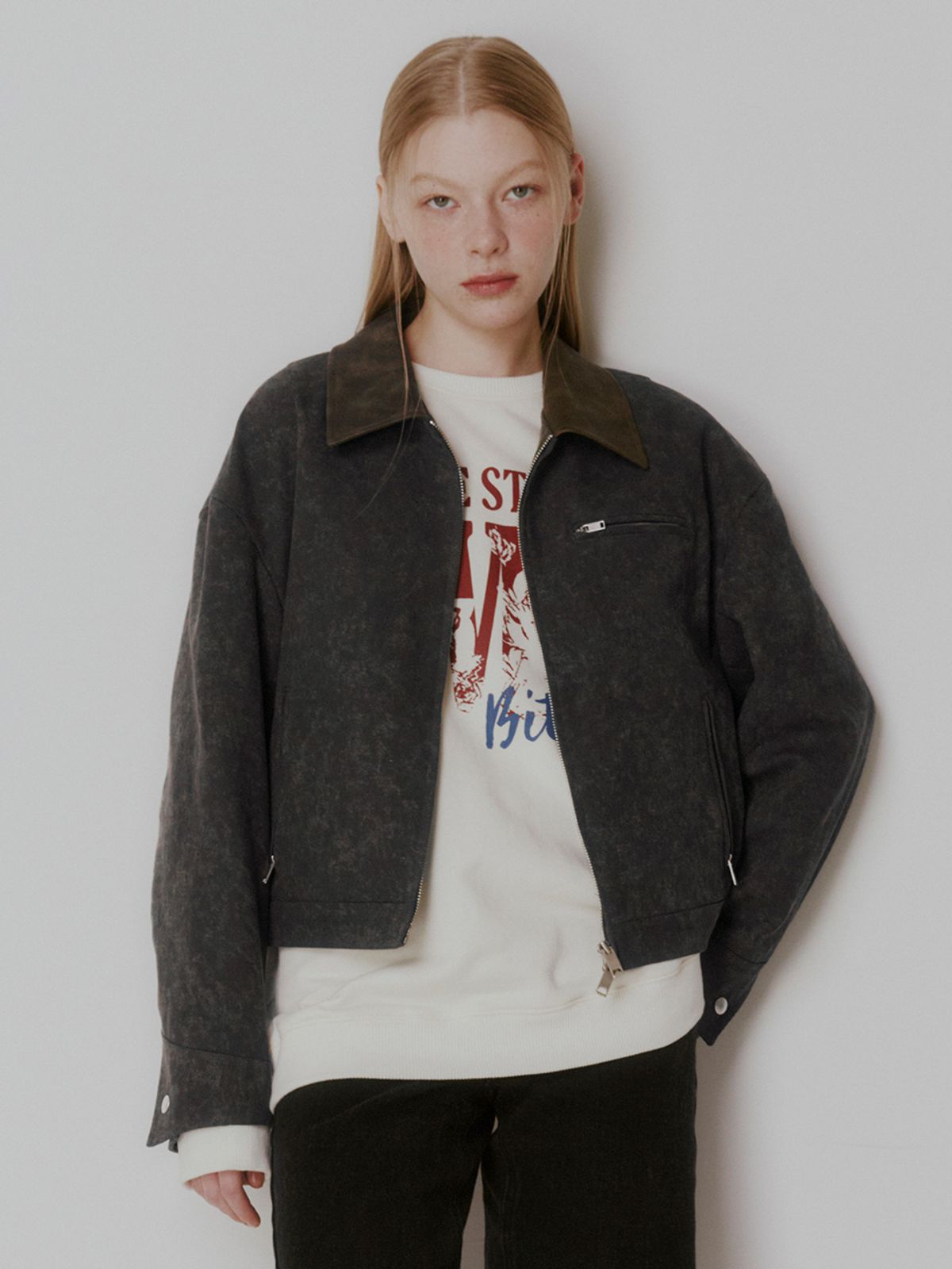 레이브(RAIVE) Cotton Work Jacket in D/Grey VW5SM020-13