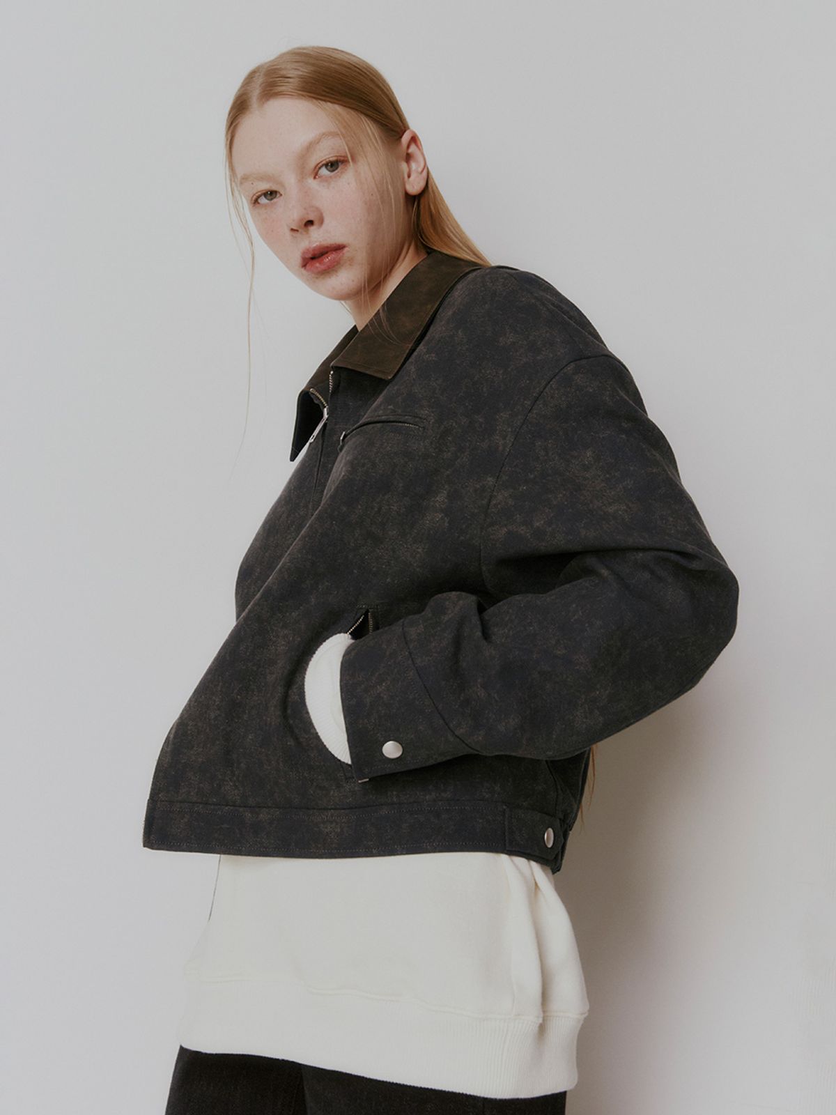 레이브(RAIVE) Cotton Work Jacket in D/Grey VW5SM020-13