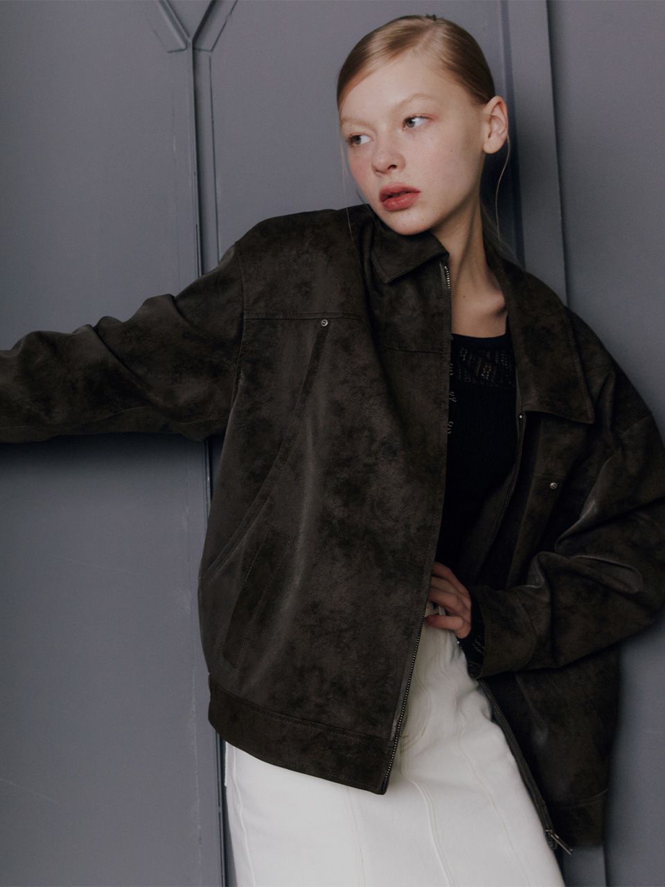 ★RAIVE★ Overfit Suede Jacket in Beige VL5SM02391 MUSINSA | RAIVE Overfit Suede Jacket in Brown VL5SM023-93