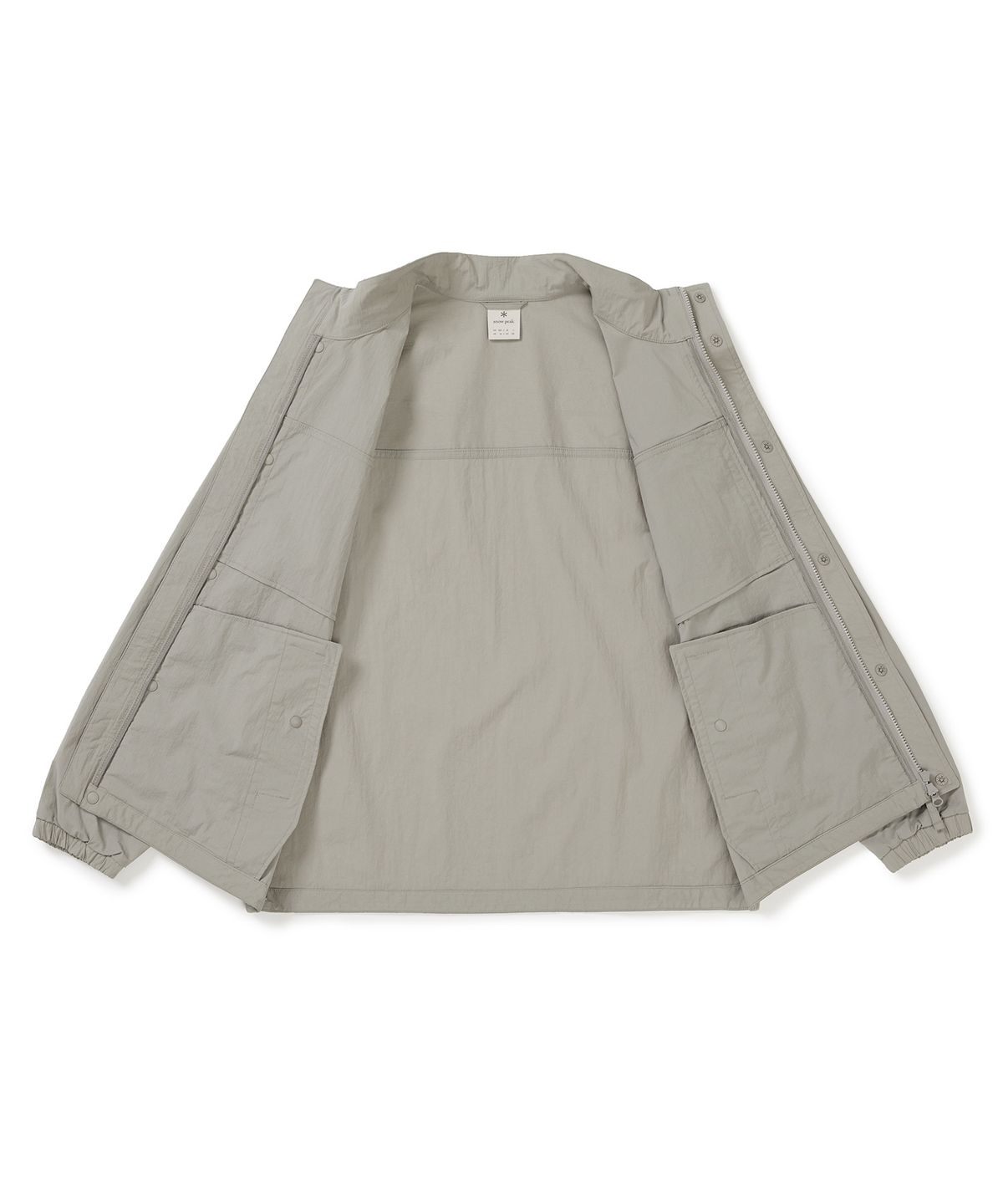 스노우피크 어패럴(SNOWPEAK APPAREL) 루트 스탠드넥 바람막이 (S25MMRWB64) Fog Gray