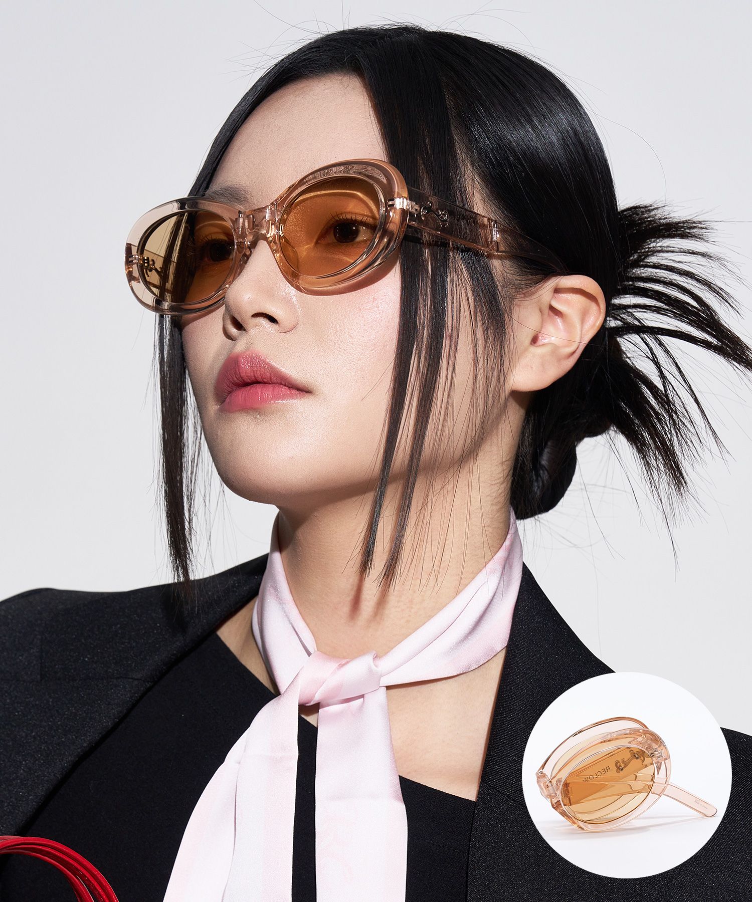 MUSINSA | RECLOW RC DUYE SUNGLASS PEACH