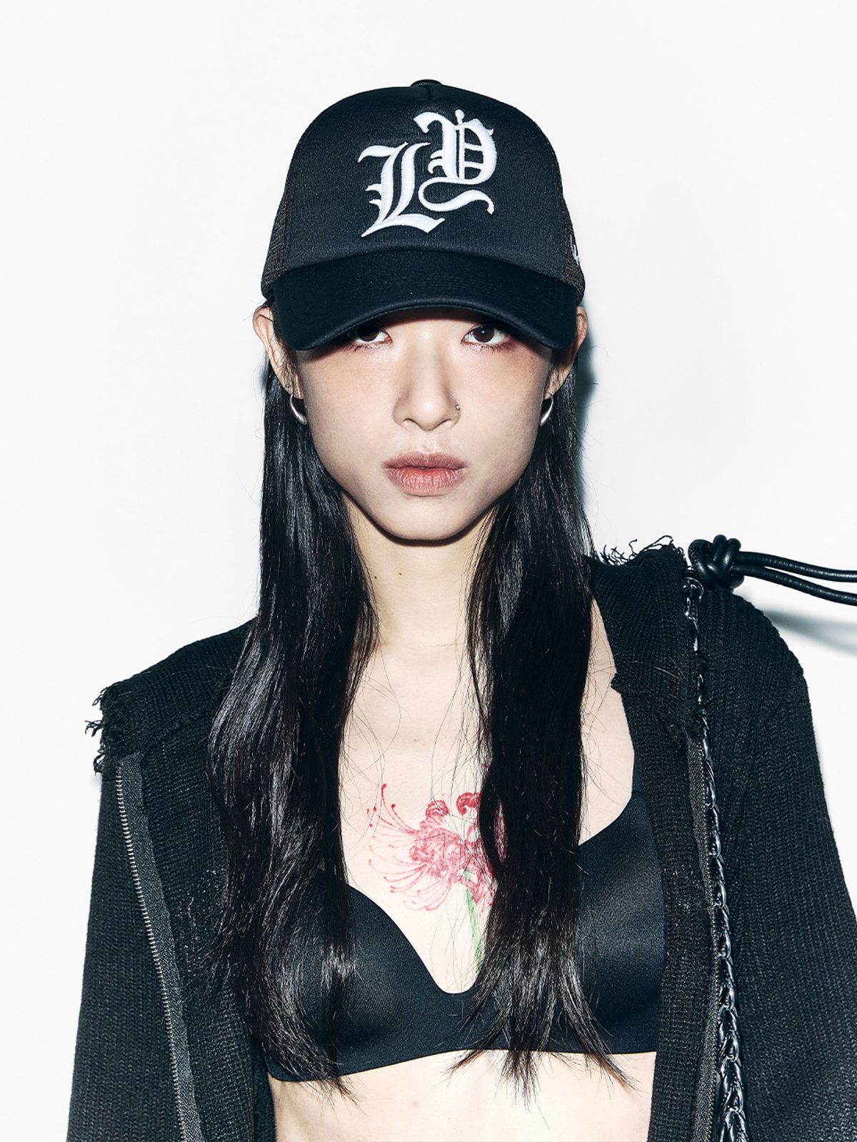 와이이이엘(YEEL) LOGO TRUCKER HAT BLACK