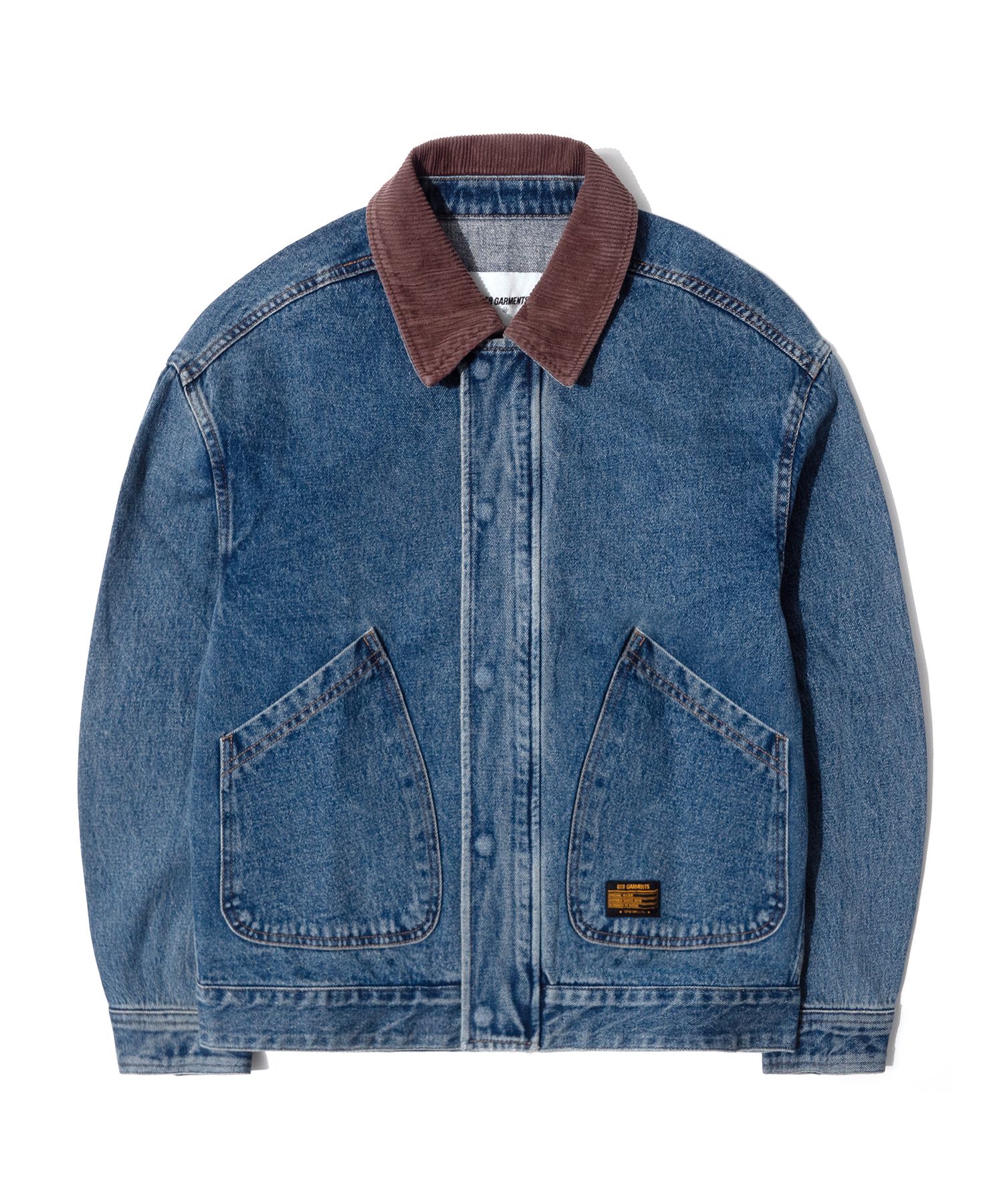 MUSINSA | QT8 GARMENTS OC Denim Placket Trucker Jacket (Blue)