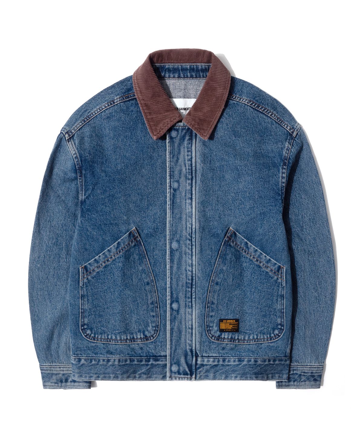 큐티에잇 가먼츠(QT8 GARMENTS) RG Denim Placket Trucker Jacket (Blue)