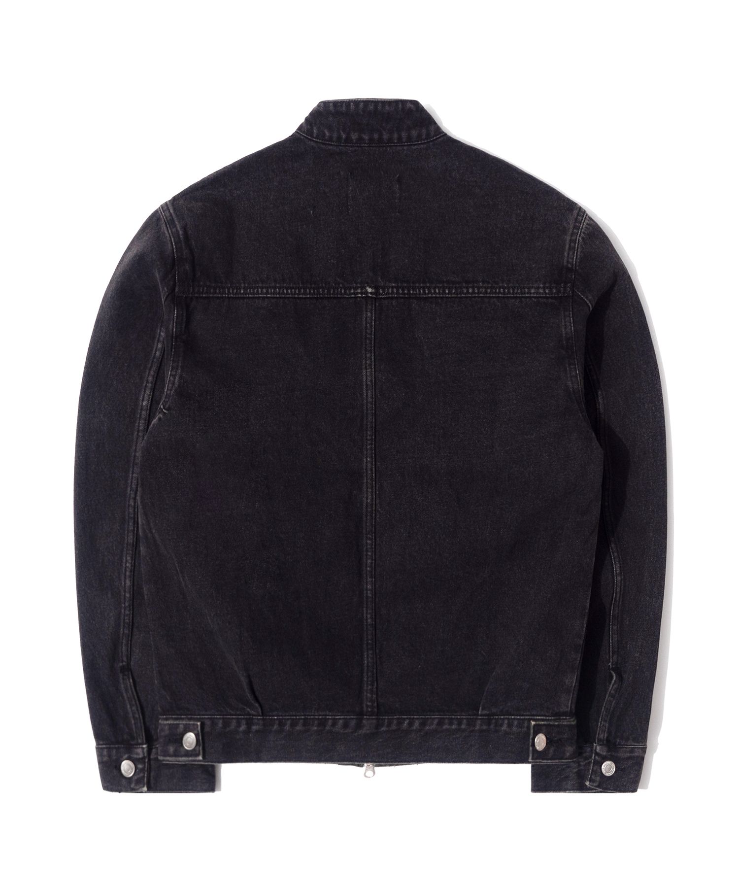 MUSINSA | QT8 GARMENTS OC Denim Moto Jacket (Black)