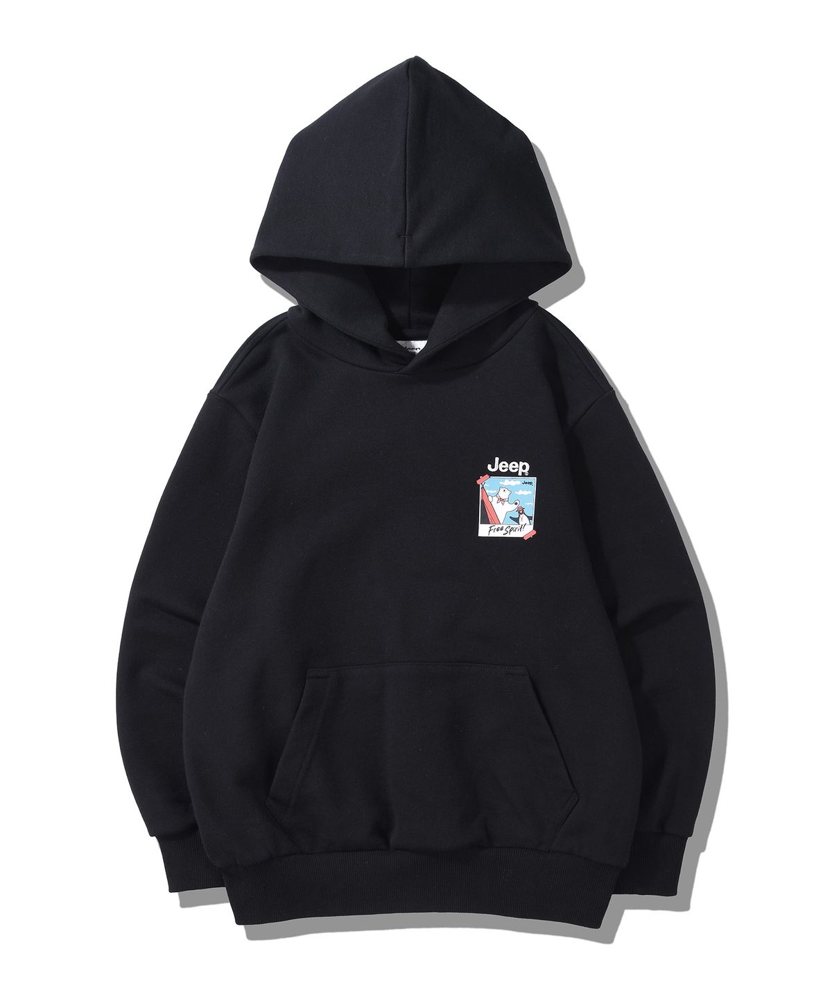 지프키즈(JEEPKIDS) 리틀베어 캠핑 후드티(KQ5THU061BK)