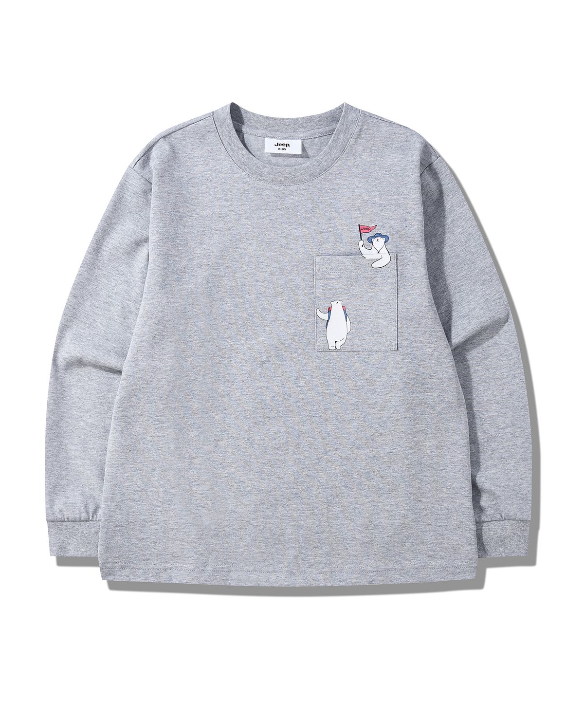 지프키즈(JEEPKIDS) 리틀베어 포켓 긴팔티(KQ5TSU051MG)