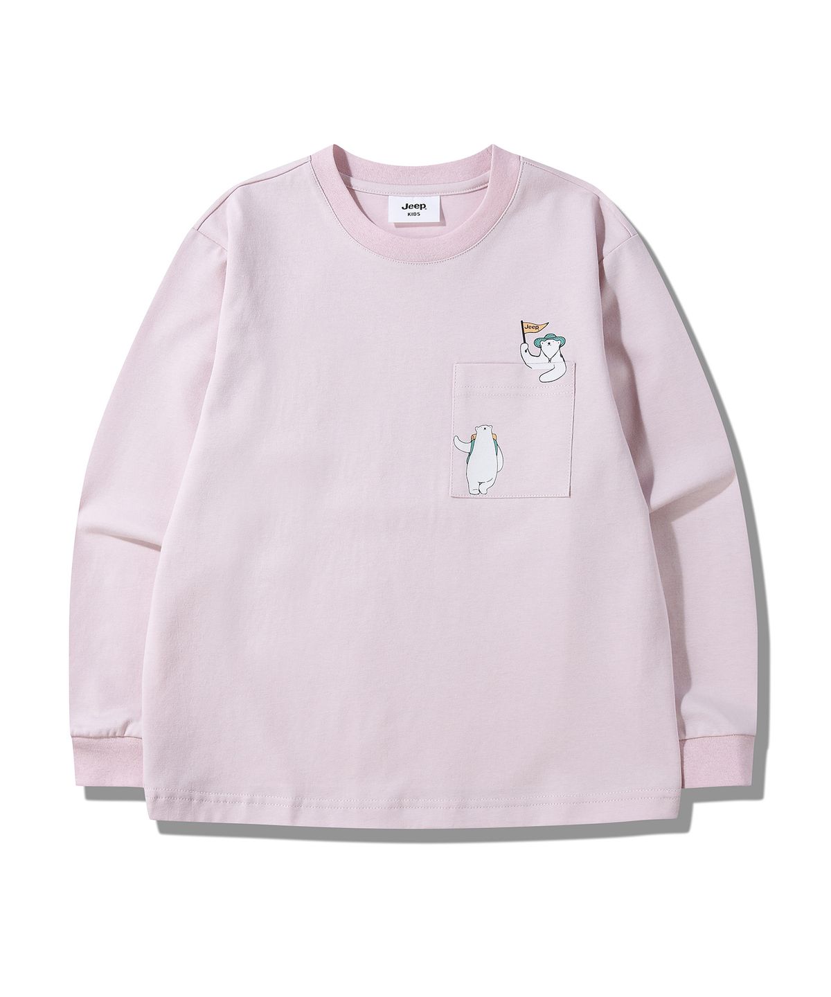 지프키즈(JEEPKIDS) 리틀베어 포켓 긴팔티(KQ5TSU051PK)