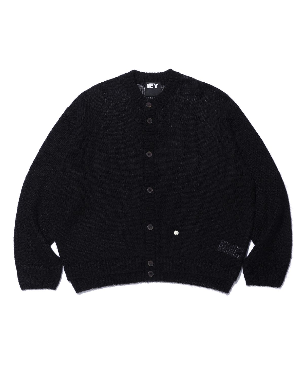 이에이(IEY) WEB DOUBLE-RIB CARDIGAN Black