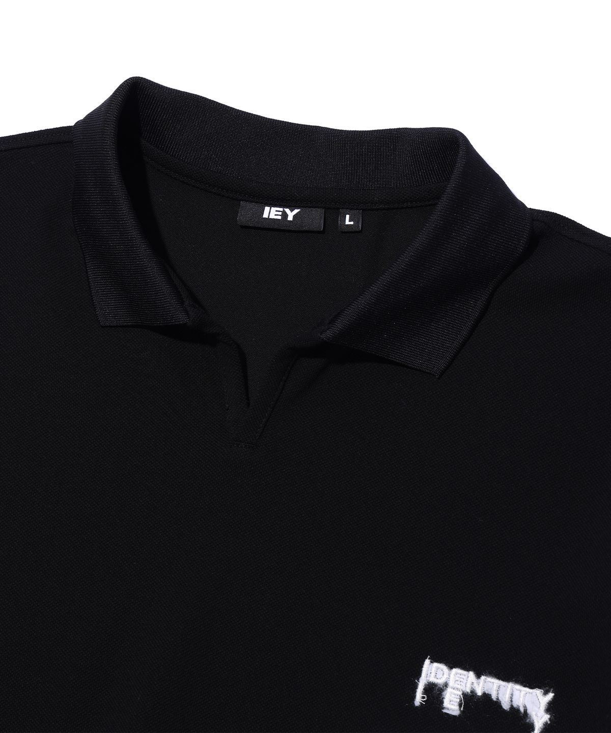 이에이(IEY) OPEN LOGO POLO Black
