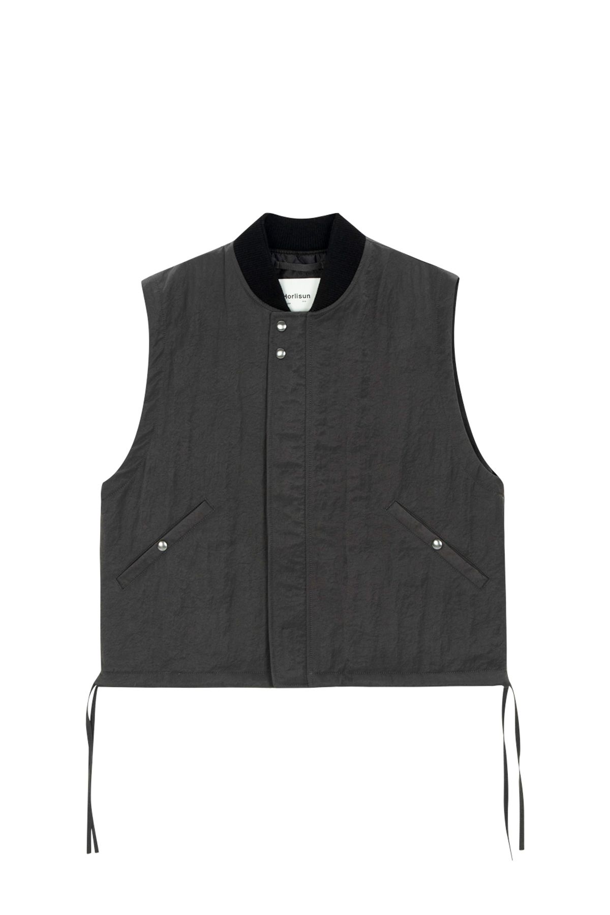 홀리선(HORLISUN) Cooper Crease Nylon Vest Chacoal