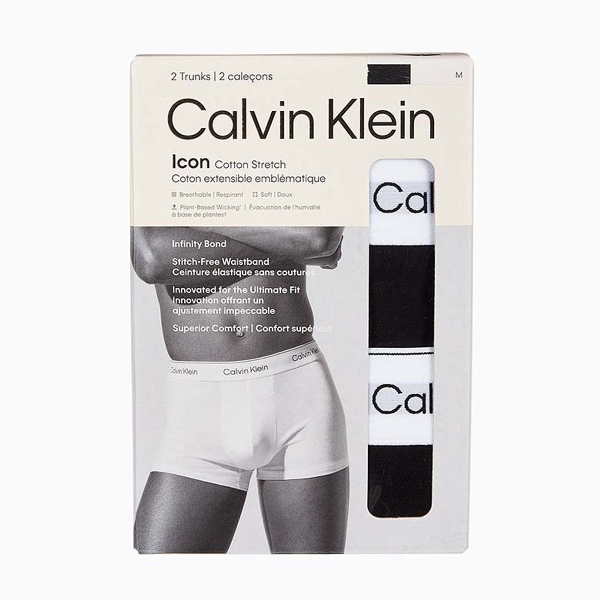 캘빈클라인 언더웨어(CALVIN KLEIN UNDERWEAR) 남성 아이콘 코튼 스트레치 2PK 트렁크_NB4391UB1