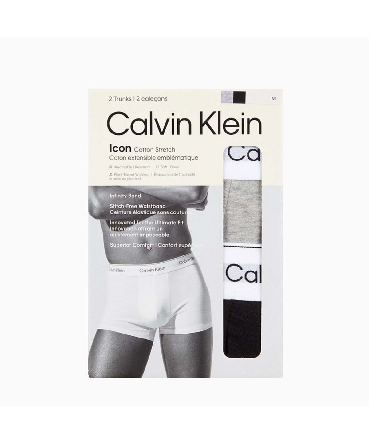 캘빈클라인 언더웨어(CALVIN KLEIN UNDERWEAR) 남성 아이콘 코튼 스트레치 2PK 트렁크_NB4391UJH