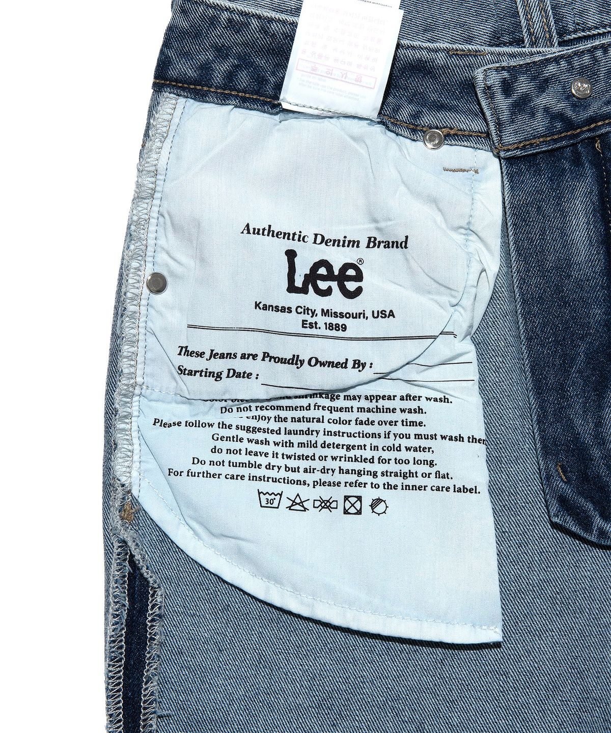 리(LEE) 우먼 플레어드핏 데님 팬츠 인디고 라이트
