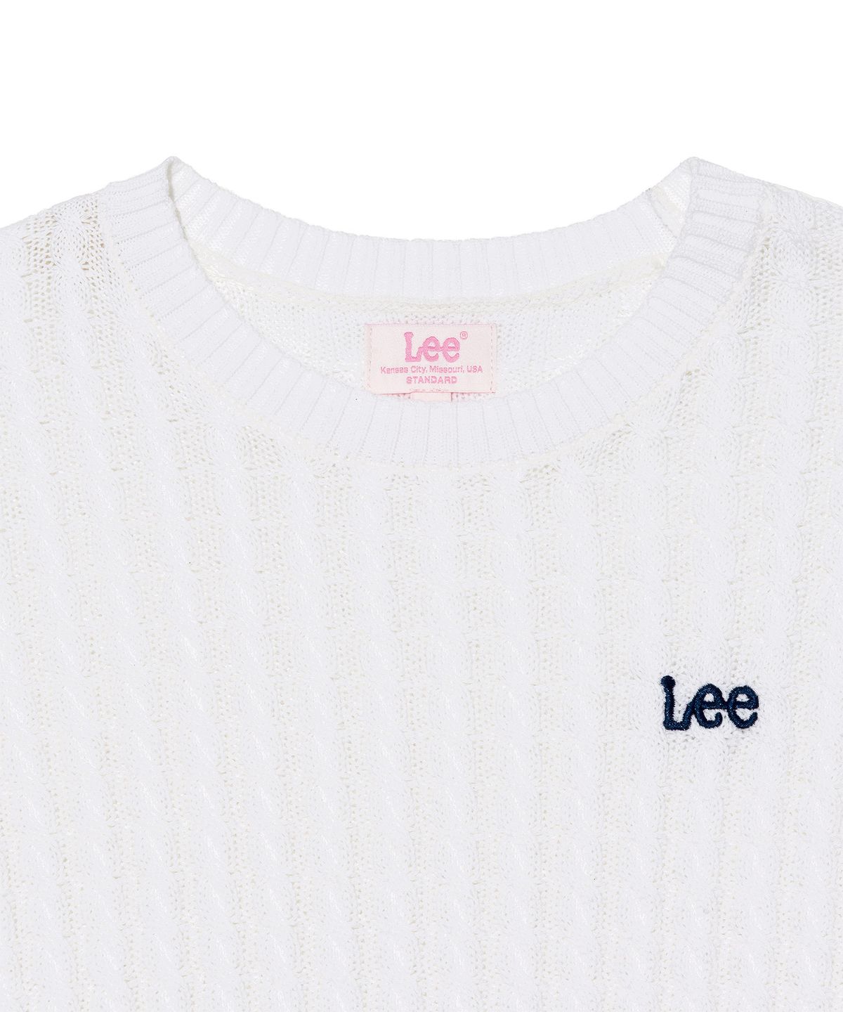 리(LEE) 우먼 케이블 크롭 니트 아이보리