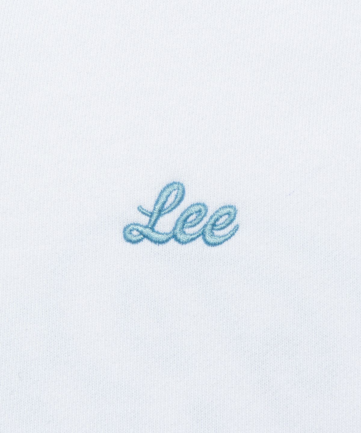리(LEE) 우먼 유니온 로고 크롭 후드 집업 화이트