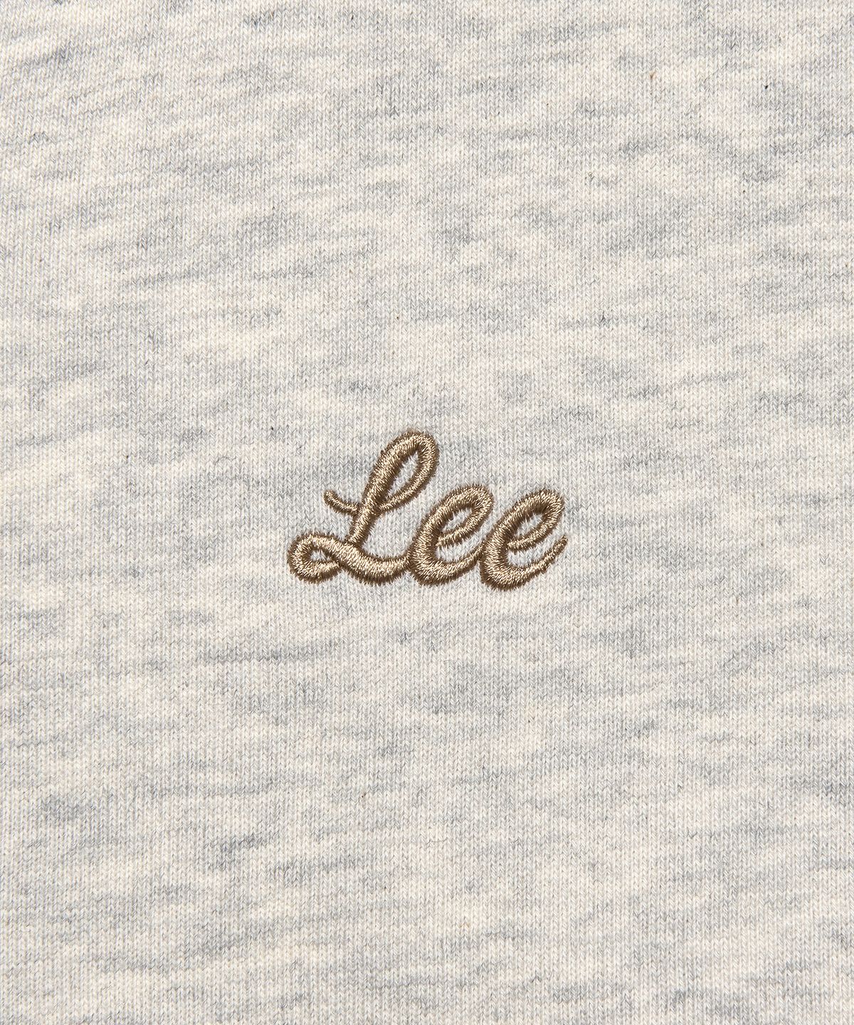 리(LEE) 우먼 유니온 로고 크롭 후드 집업 오트밀