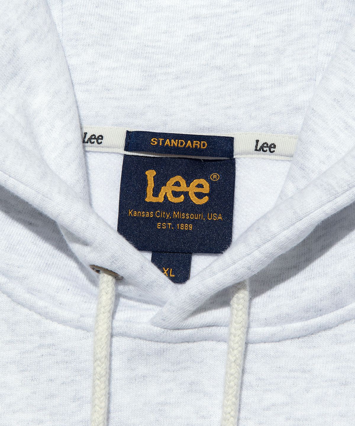 리(LEE) 아카이브 그래픽 후드 라이트 그레이