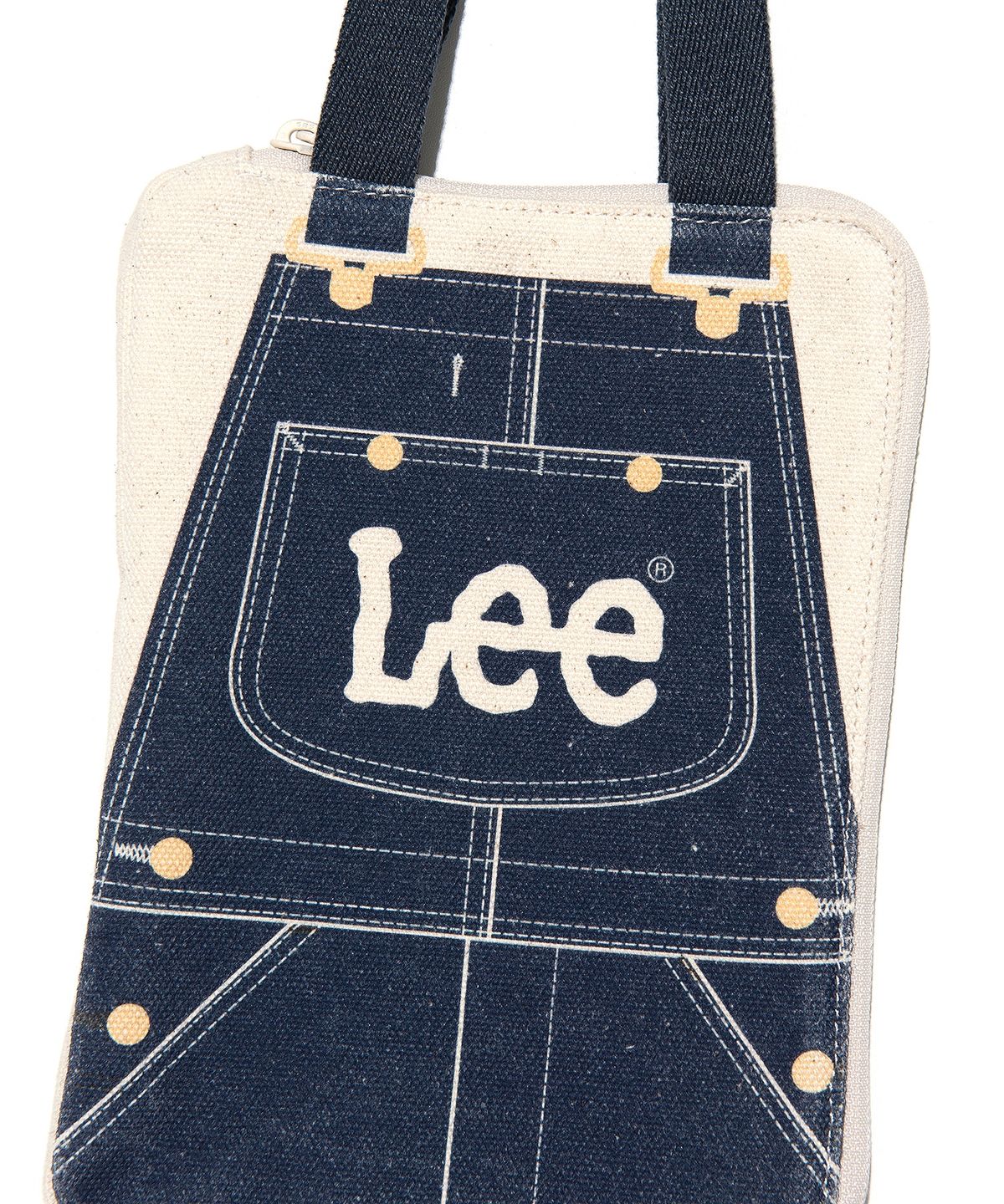 리(LEE) 오버롤 프린트 핸들 파우치 아이보리