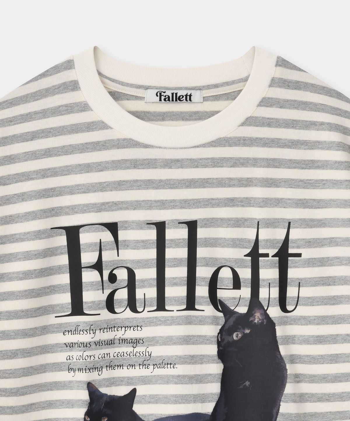 팔렛(FALLETT) 듀스 네로 반팔티 멜란지 그레이
