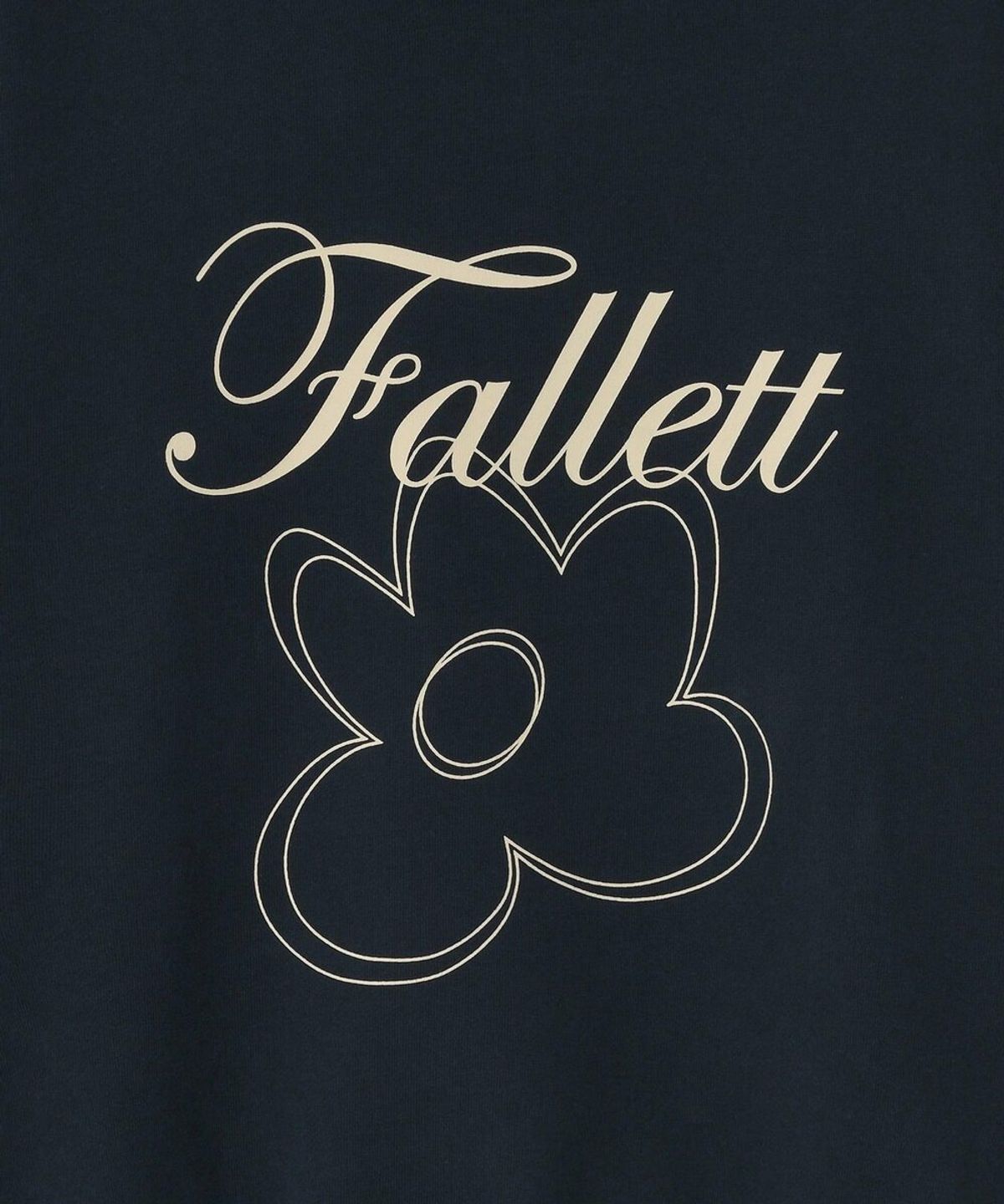 팔렛(FALLETT) 플라워 드로잉 맨투맨 네이비