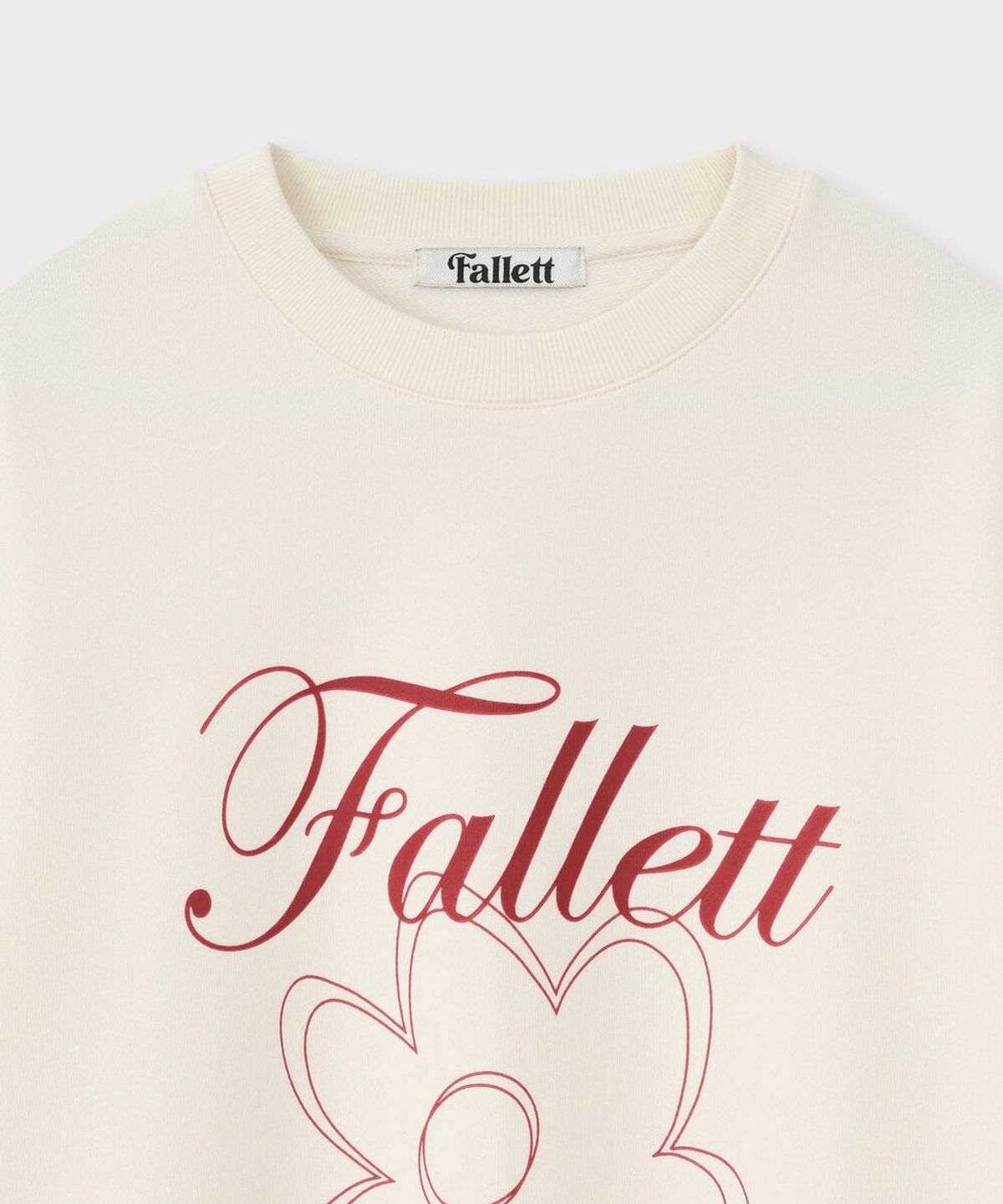 팔렛(FALLETT) 플라워 드로잉 맨투맨 아이보리
