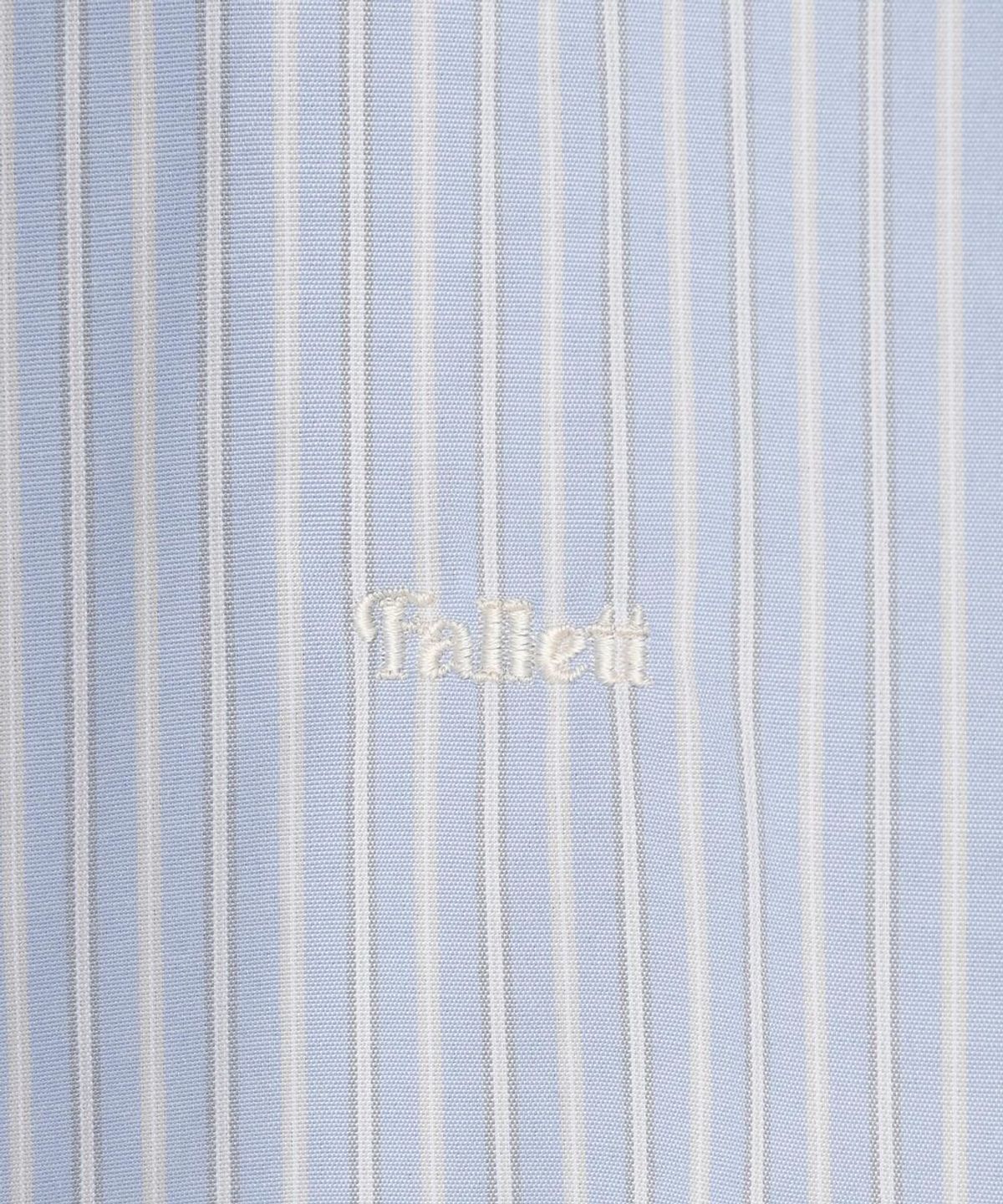팔렛(FALLETT) 레이스 스트라이프 셔츠 스카이 블루