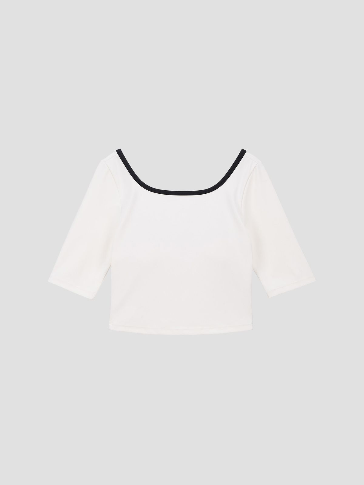 콘치웨어(CONCHWEAR) 배색 U 라인 숏 슬리브 (3colors)