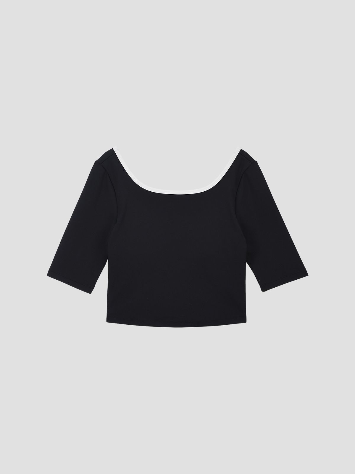 콘치웨어(CONCHWEAR) 배색 U 라인 숏 슬리브 (3colors)