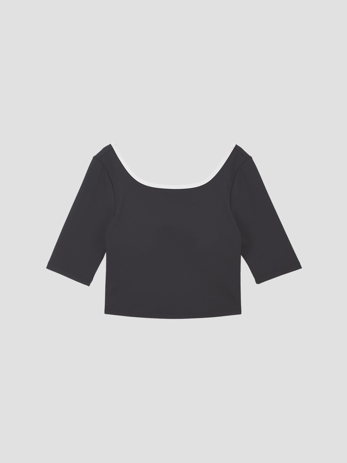 콘치웨어(CONCHWEAR) 배색 U 라인 숏 슬리브 (3colors)