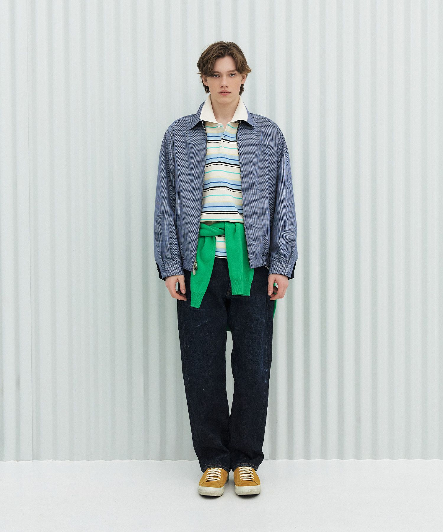【GROVE】 CARELL STRIPE LS PIQUE SHIRT /追跡付 GROVE ♥ CARELL STRIPE LS PIQUE SHIRT/追跡付 (GROVE