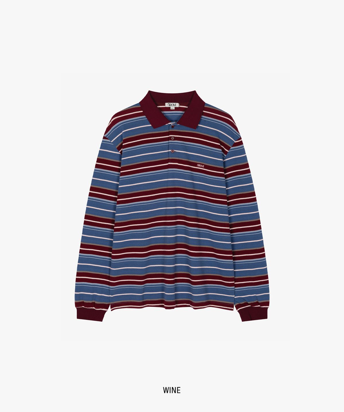 그로브(GROVE) CARELL STRIPE LS PIQUE SHIRT (MAN-3COLORS)