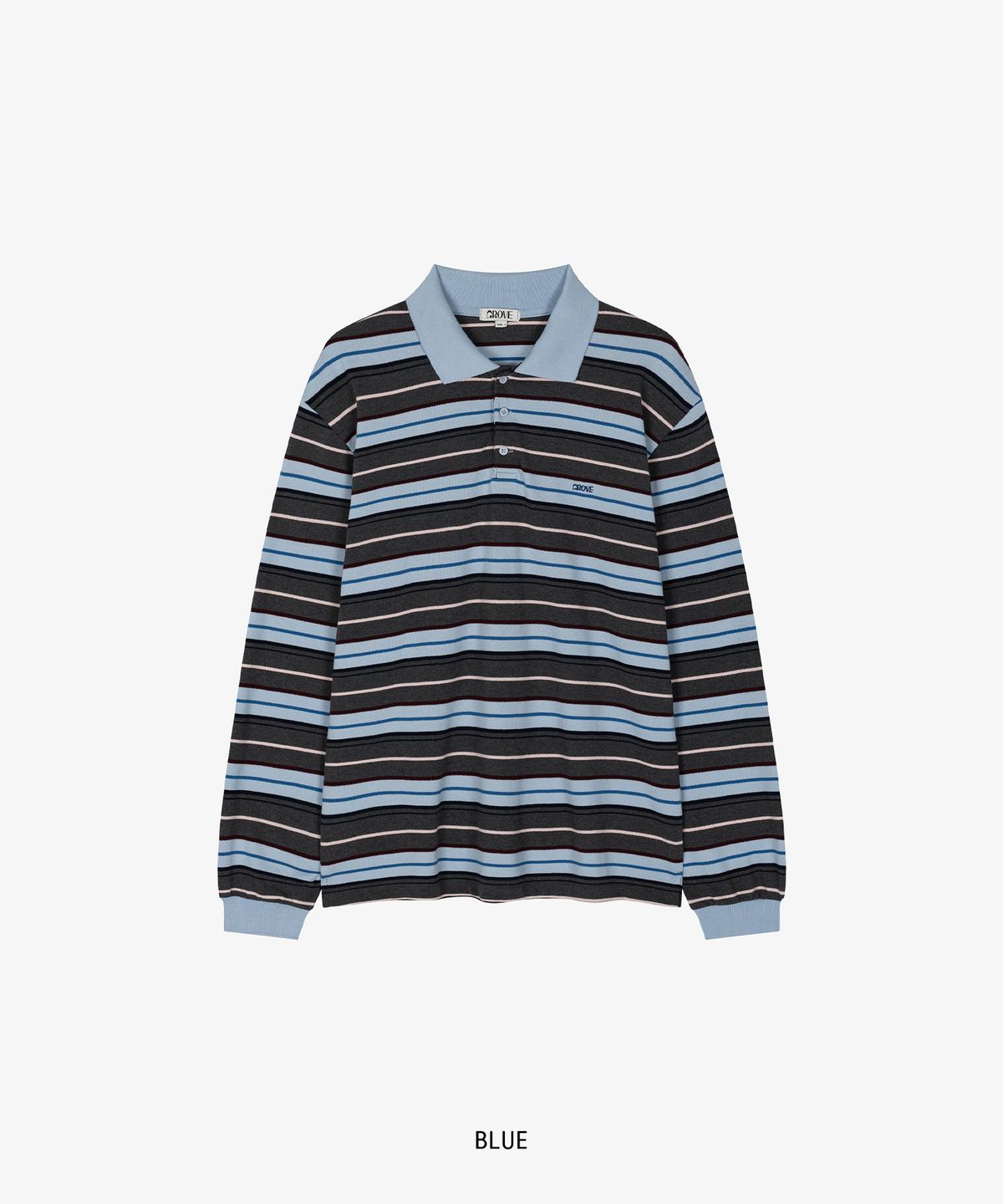 그로브(GROVE) CARELL STRIPE LS PIQUE SHIRT (MAN-3COLORS)