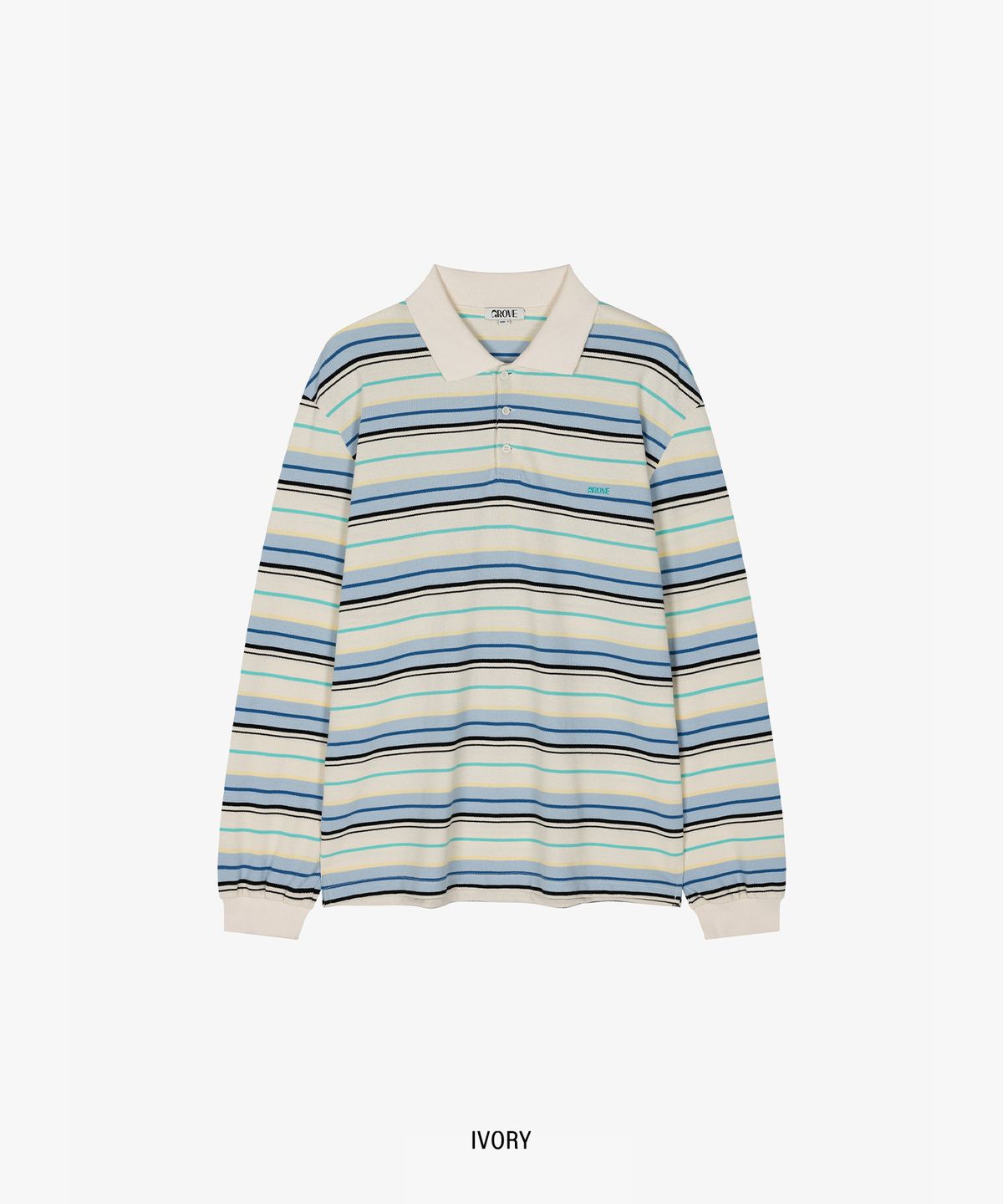 그로브(GROVE) CARELL STRIPE LS PIQUE SHIRT (MAN-3COLORS)