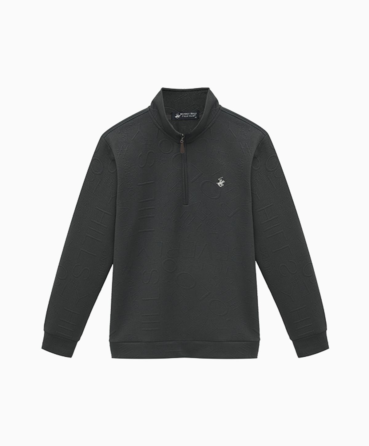 비버리힐스 폴로클럽(BHPOLOCLUB) 남성 로고 엠보 하프 집업 티셔츠 6Color TS370
