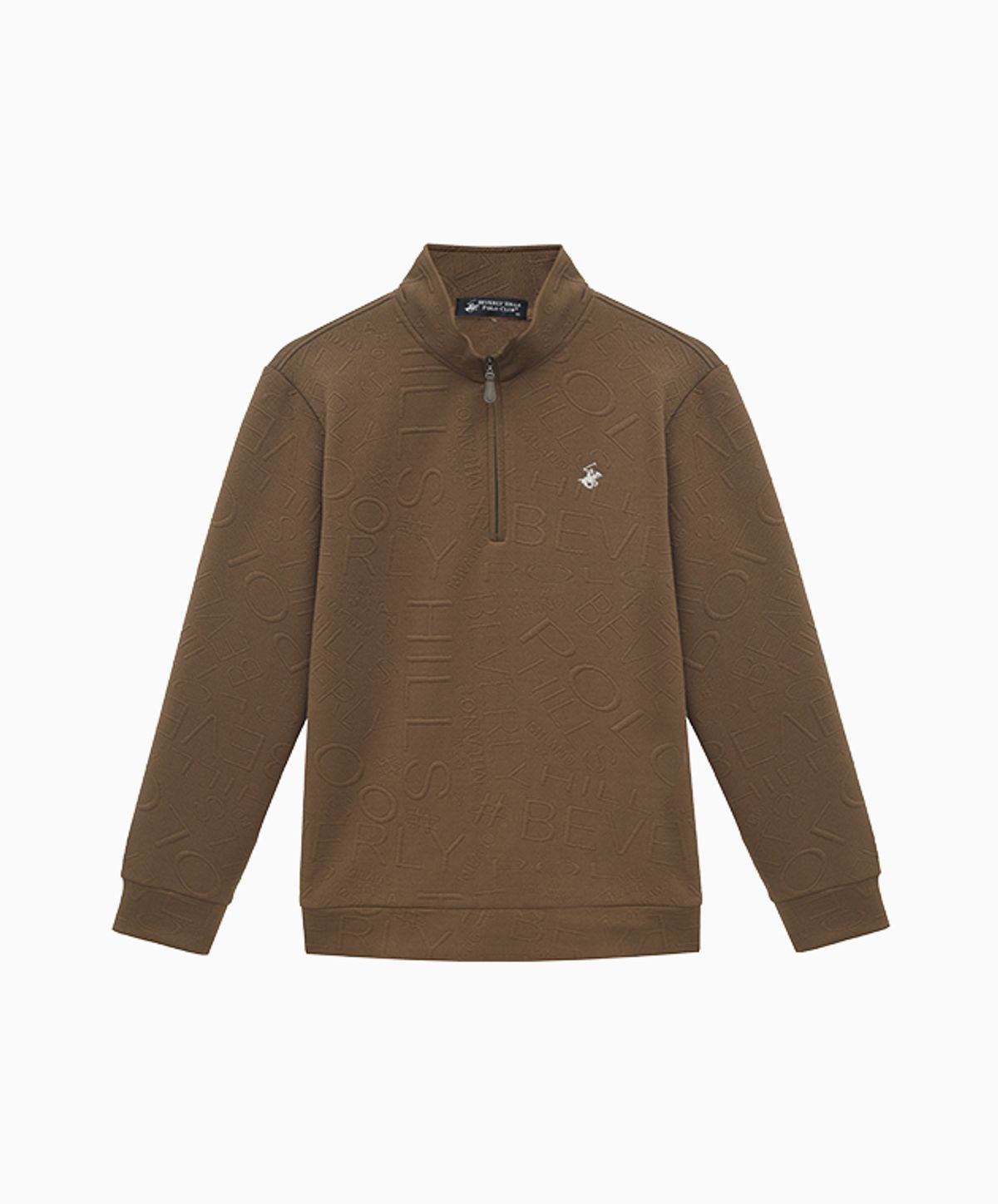 비버리힐스 폴로클럽(BHPOLOCLUB) 남성 로고 엠보 하프 집업 티셔츠 6Color TS370