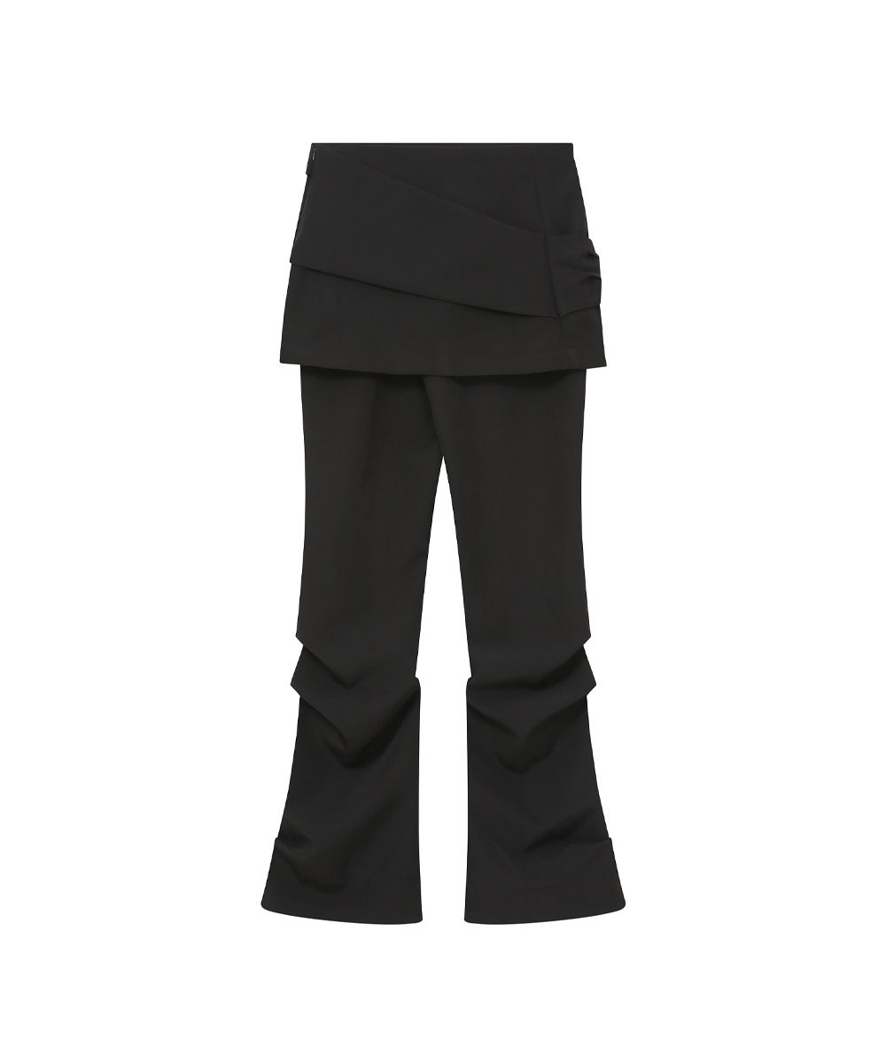 MISEKI SEOUL ■ Draped shirt skirt pants SET パンツ MUSINSA公式 | MISEKI SEOUL Draped shirt skirt pants SET BLACK