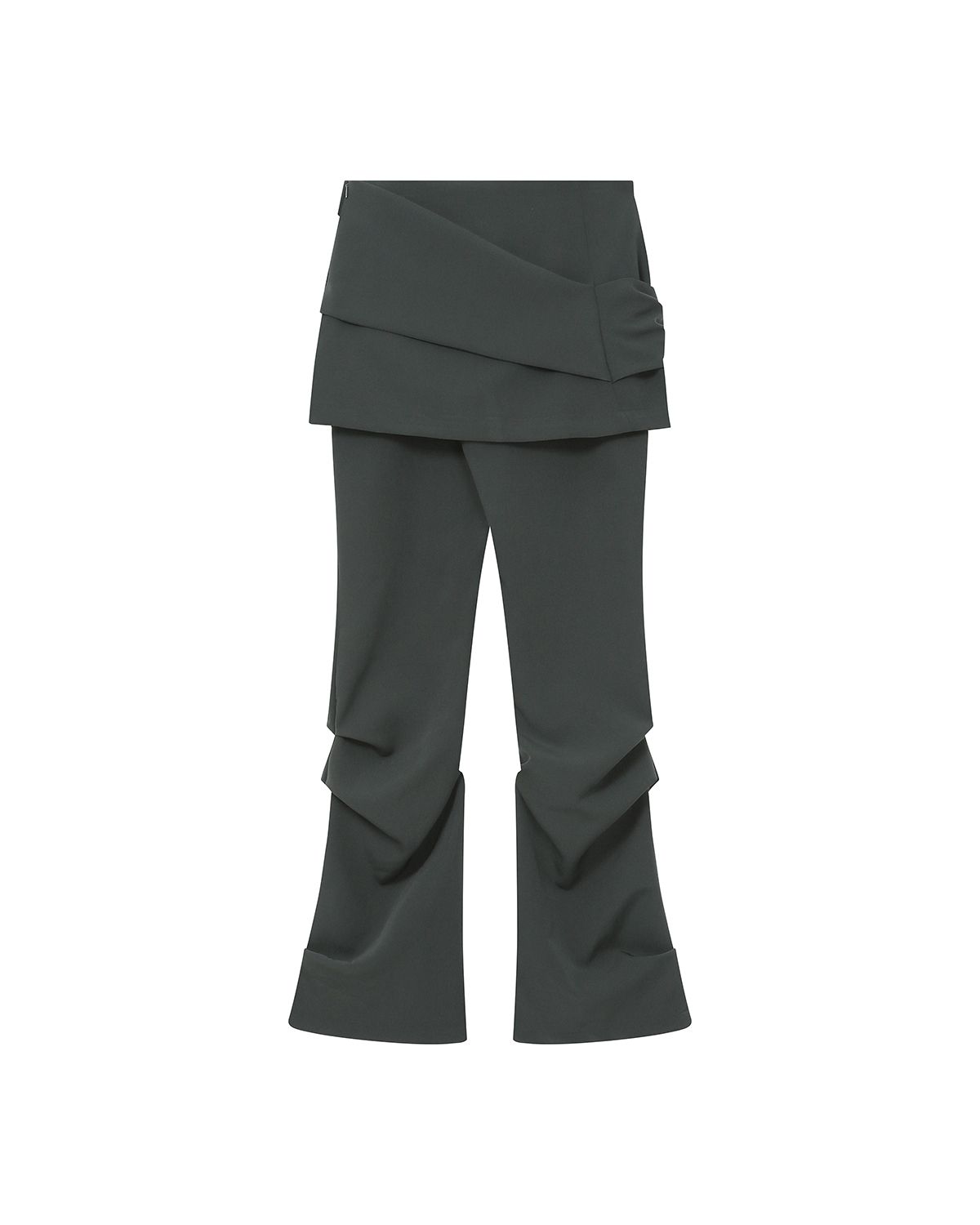 MUSINSA公式 | MISEKI SEOUL Draped shirt skirt pants SET CHARCOAL