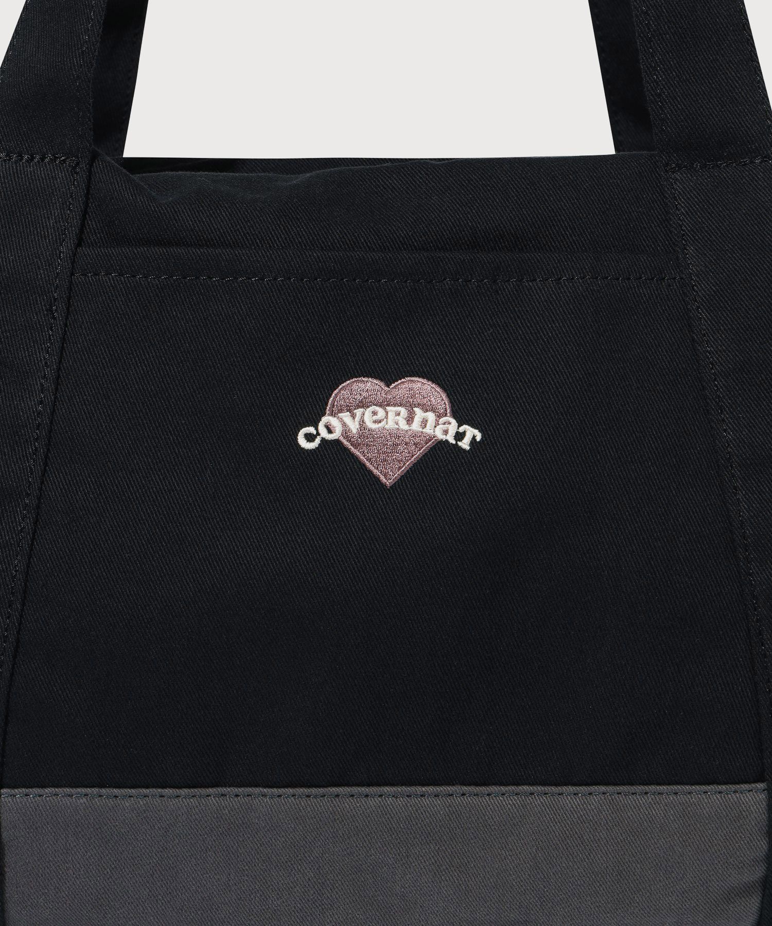 トートバッグ COVERNAT Clover Heart Ribbon Tote Bag 5JH474 COVERNAT Clover Heart Ribbon Tote Bag 5JH474 (COVERNAT