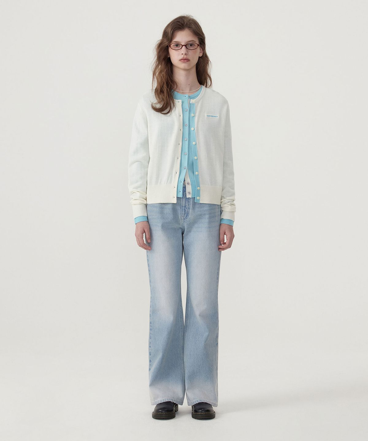 커버낫 우먼(COVERNAT WOMAN) 우먼 세미부츠컷 데님팬츠 Light Blue