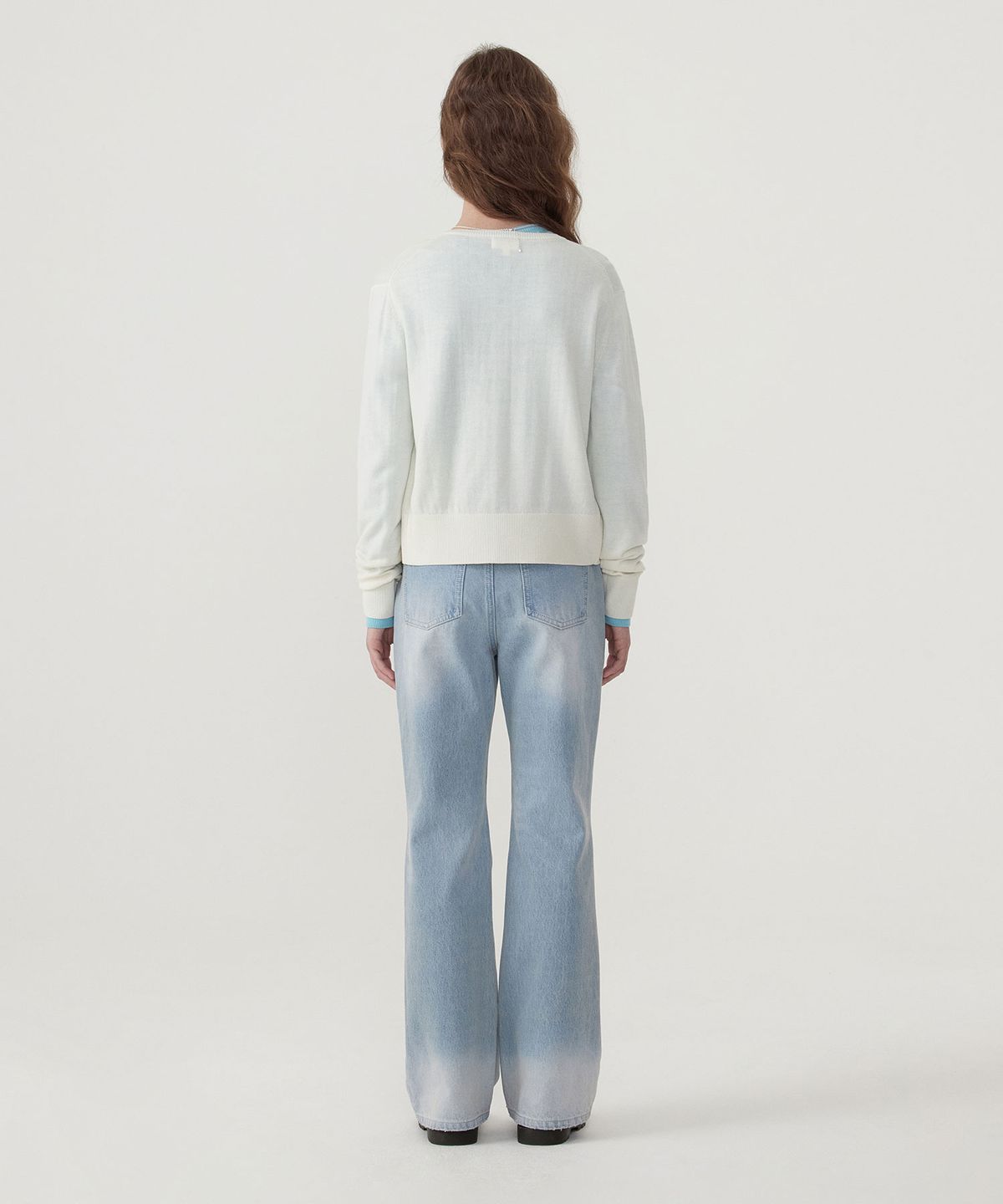 커버낫 우먼(COVERNAT WOMAN) 우먼 세미부츠컷 데님팬츠 Light Blue