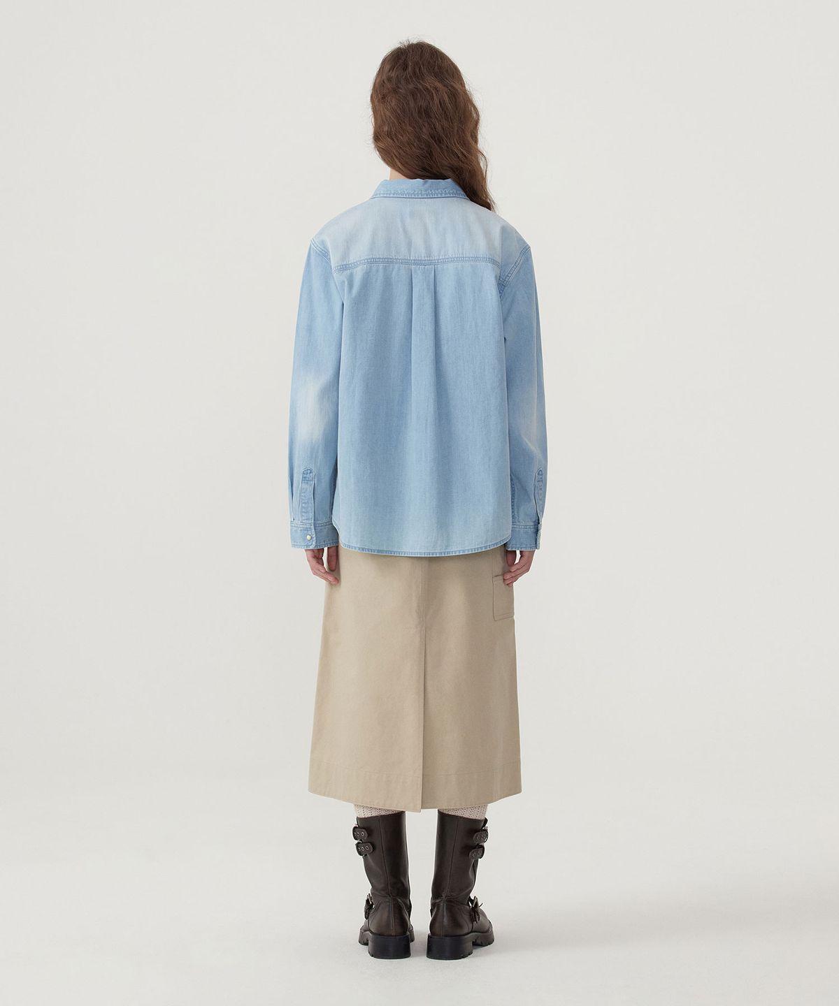 커버낫 우먼(COVERNAT WOMAN) 우먼 벨티드 퍼티그 스커트 Beige