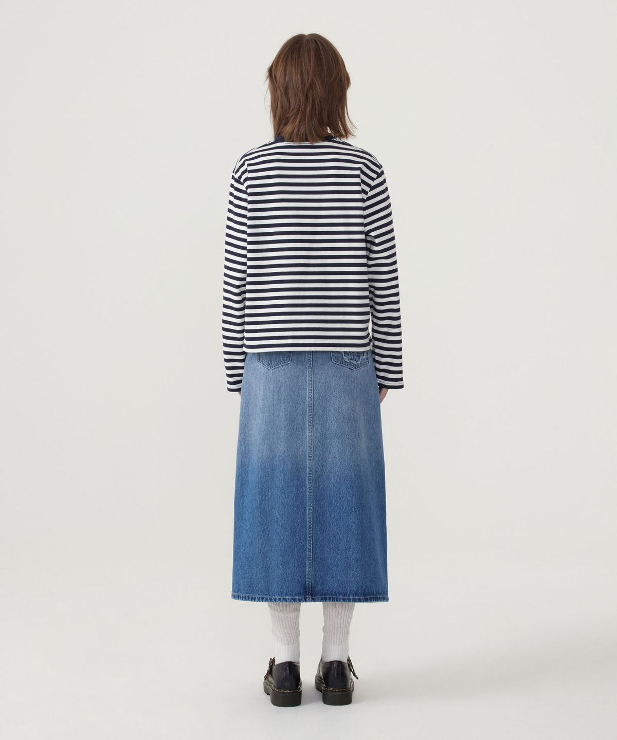커버낫 우먼(COVERNAT WOMAN) 우먼 데님 롱 스커트 Blue