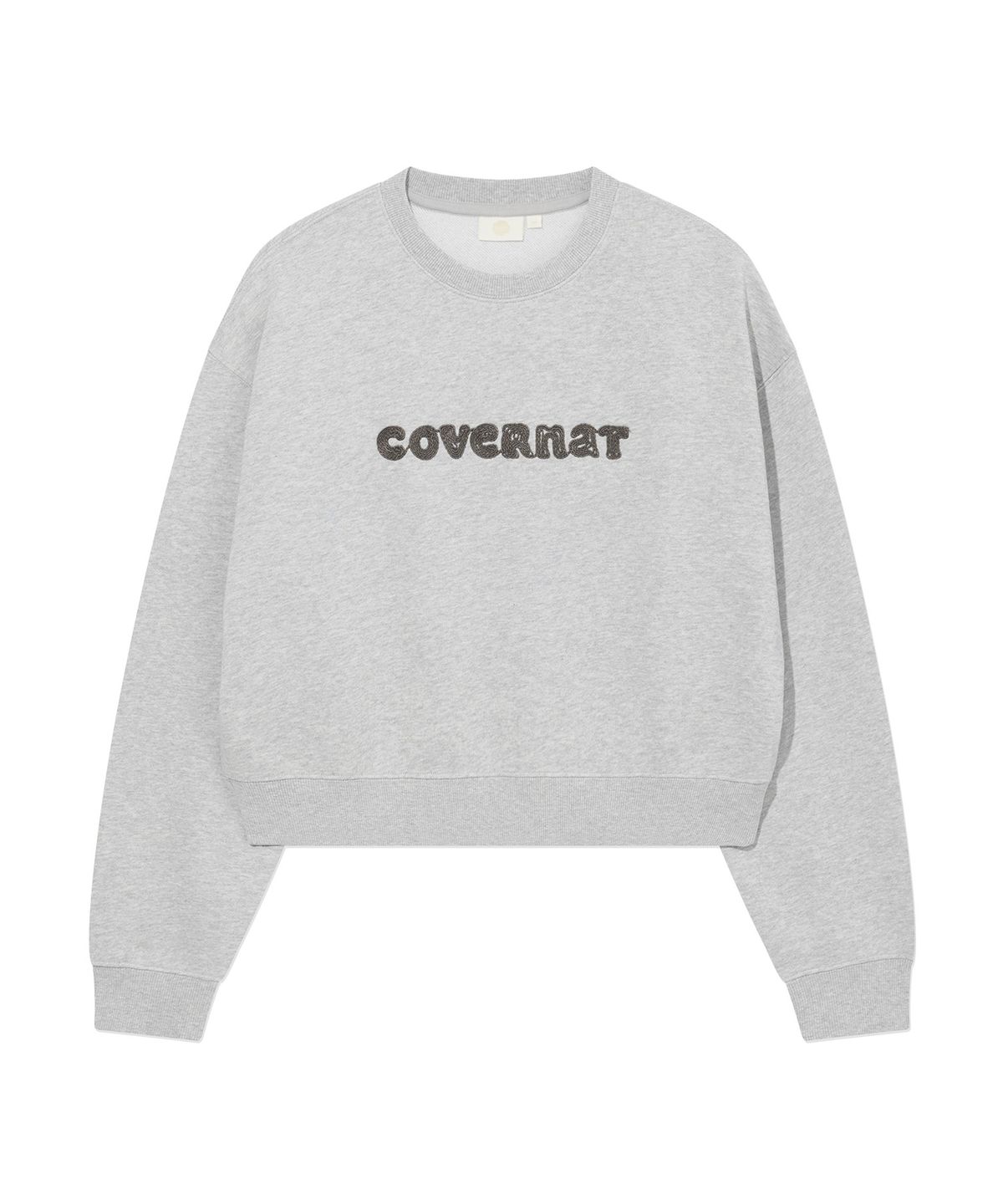 커버낫 우먼(COVERNAT WOMAN) 우먼 로프 쿠퍼로고 맨투맨 Melange Gray