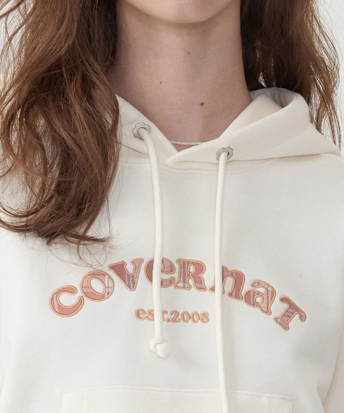 커버낫 우먼(COVERNAT WOMAN) 우먼 아치 쿠퍼로고 후디 Ivory