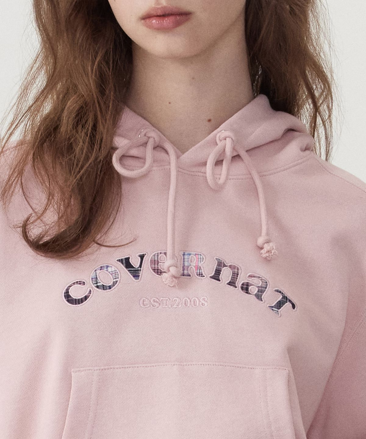 커버낫 우먼(COVERNAT WOMAN) 우먼 아치 쿠퍼로고 후디 Light Pink