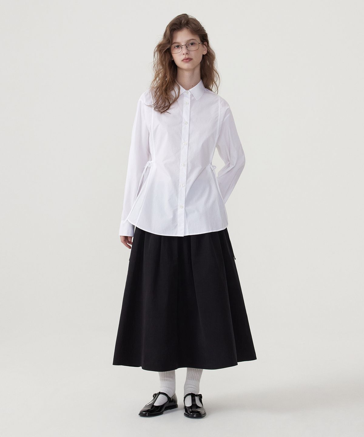 커버낫 우먼(COVERNAT WOMAN) 우먼 오버핏 포플린 셔츠 White