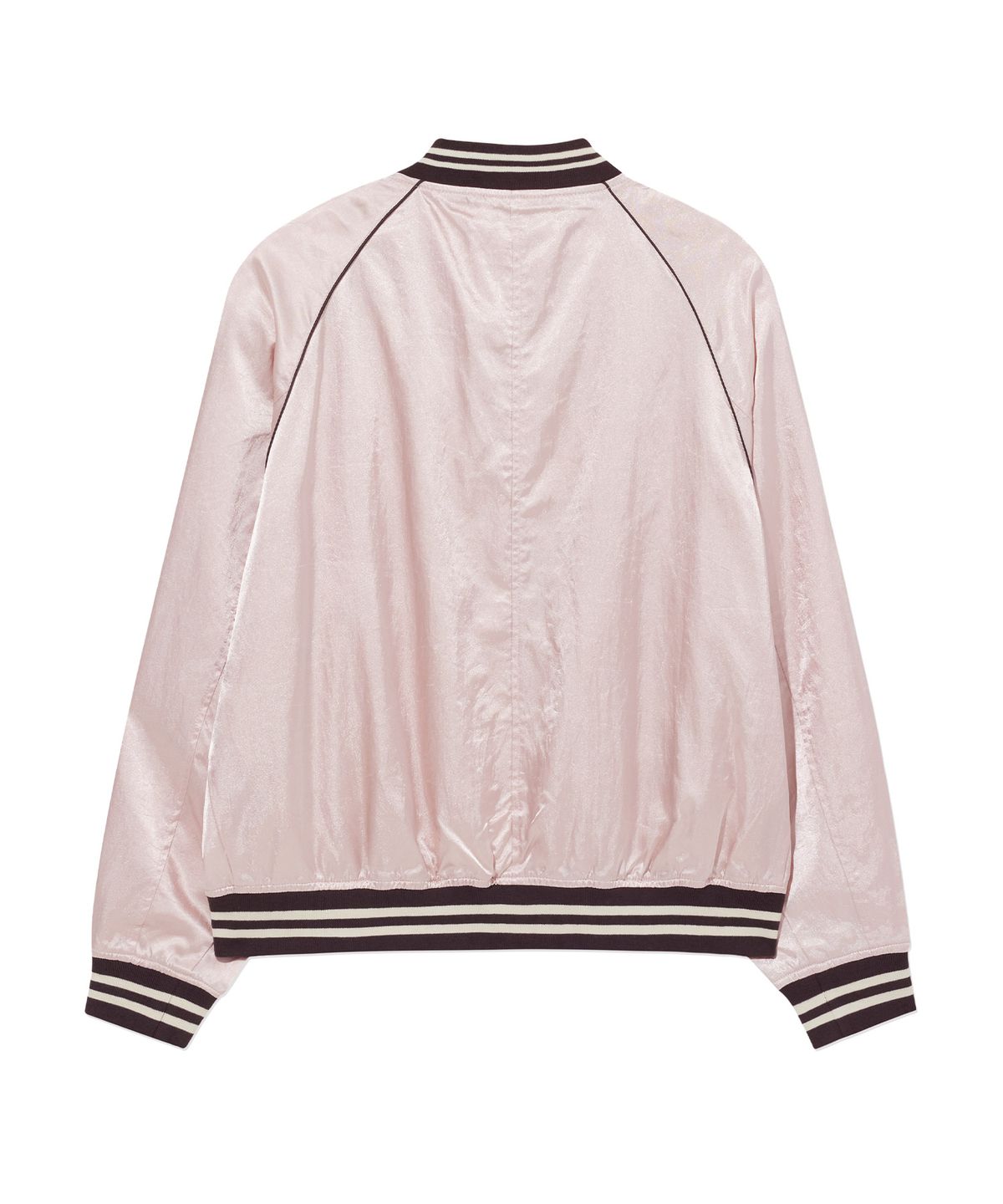 커버낫 우먼(COVERNAT WOMAN) 우먼 새틴 바시티 자켓 Light Pink