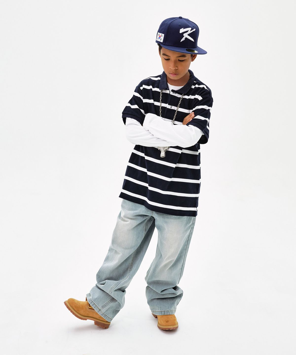 테이크이지 키즈(TAKEASY KIDS) [26 Ver]자이언트핏 데님 팬츠(라이트블루)