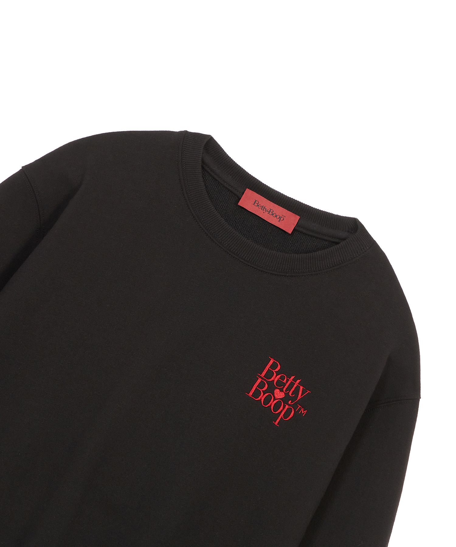 MUSINSA | ULKIN CANVAS Betty Boop Square Logo Sweatshirt_Black